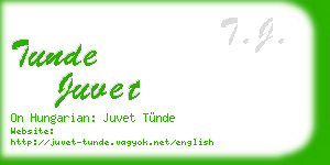 tunde juvet business card